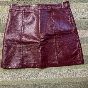 Topshop Deep burgundy Mini Skirt